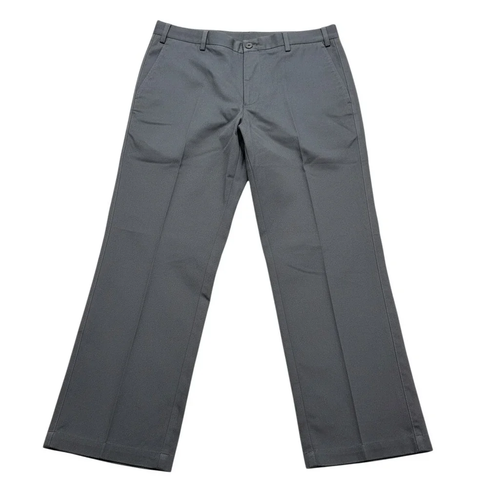 Orvis Mens Pants 38 Ultimate Khakis Plain Grey 100% Cotton Twill Straight NWT